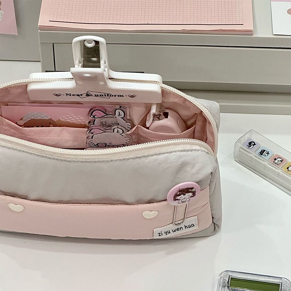Large Capacity Pen Bag Pastel Color Stationery Pouch New Pencil Case  Back To School