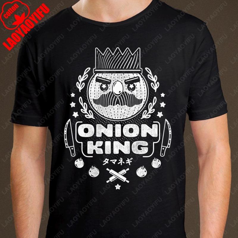 Onion Kingdom Emblem Unisex TShirt Overcooked Game Funny Classics Fashion Casual Tees Men Women Cotton Kawaii Cute Vintage Tops