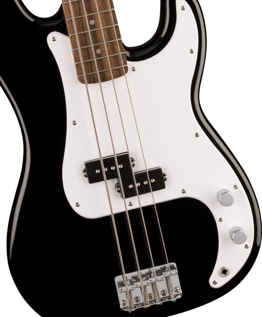 Fender Squier by Fender Squier Electric Bass Squier Precision Laurel White Black with soft case Sonic™ Bass®, Fingerboard, Pickguard,