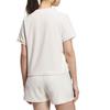 adidas Originales Gráfico Cómodo Casual Simple Letra Color Sólido Versátil Rayas Transpirable Manga Corta Camiseta Regular Tops para Mujer KB8960