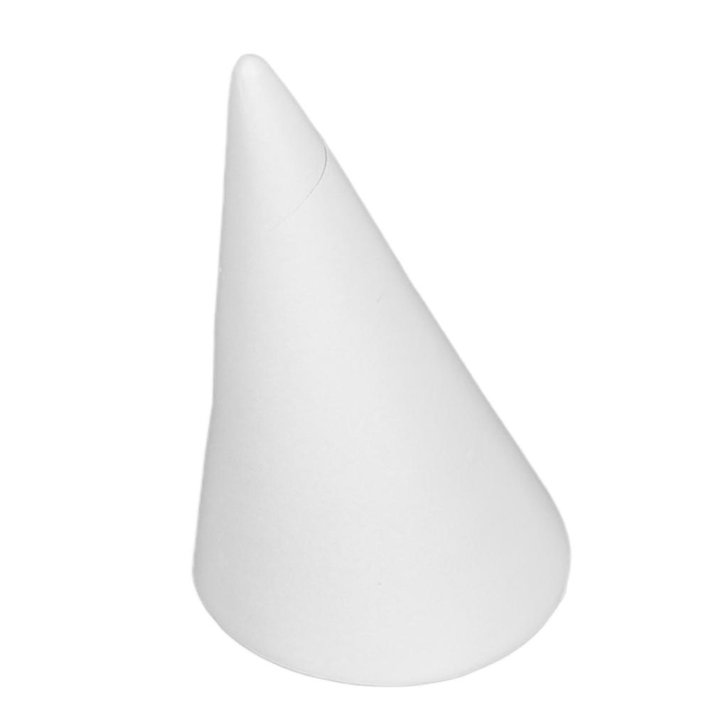 Ring Holder Cone Shaped Jewelry Ring Display Holder for Engagement Or Wedding Rings White