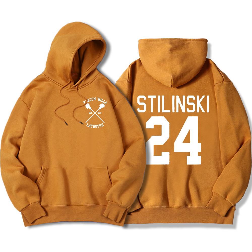 Stilinski 24 Printing Clothing Mens Hip Hop Streetwearpullovers Crewneck Personality Hoodies Casual Fashion Fleece Hoody Men