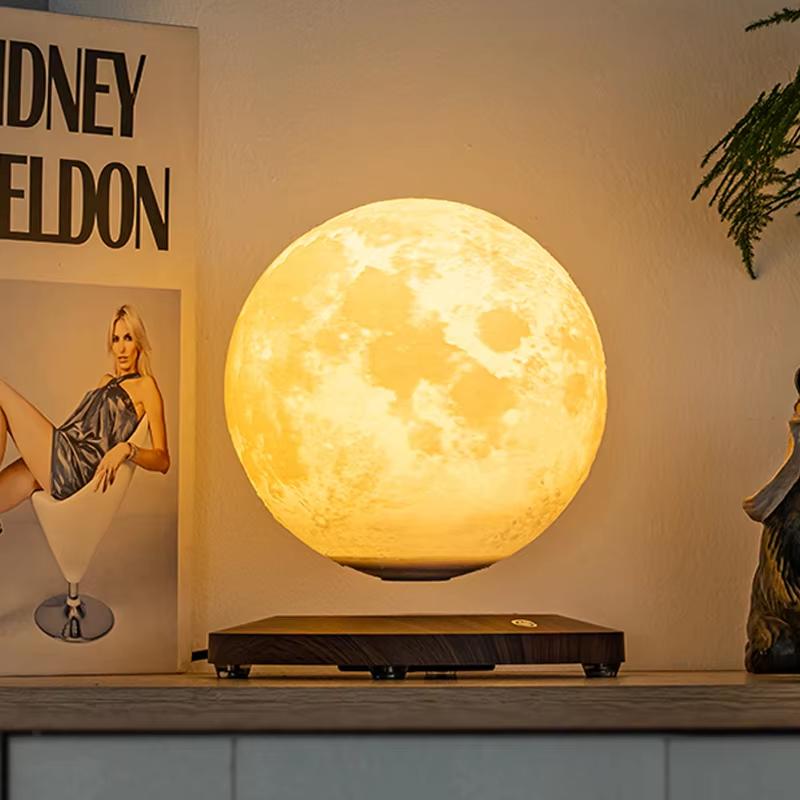 3D Printed Magnetic Levitating Moon Lamp Globe Creative Office Home Decoration Unique Gifts