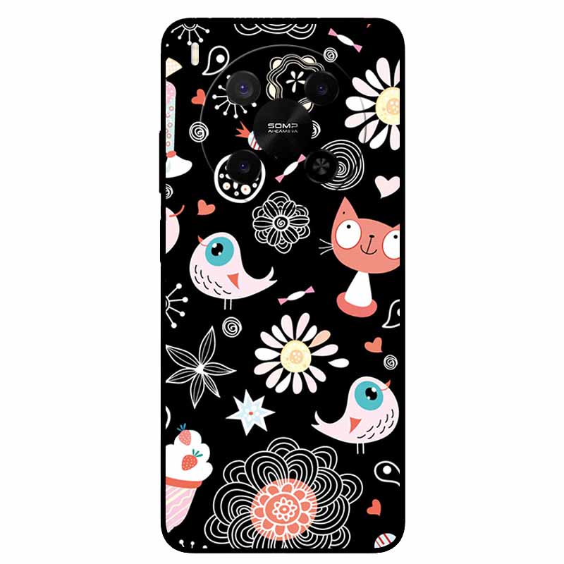 For ZTE Blade V70 Max Case Lion Cat Black Soft Silicone Fashion Phone Cases For Nubia V70 Max Protective TPU Coque Blade V70 Max