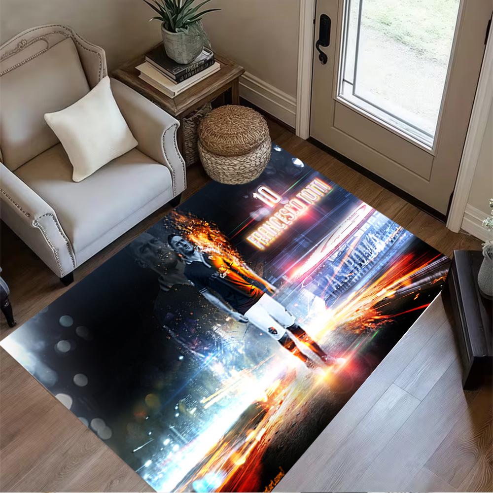 Francesco Totti's Legacy Floor Mat Suitable for Dormitory Living Rooms Hallway Dining Room Anti-slip Rug Anime Office Decor