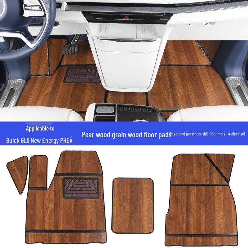 2024-2025 Buick GL8 PHEV Interior Upgrade: Solid Wood Flooring & Full-Coverage Mats.