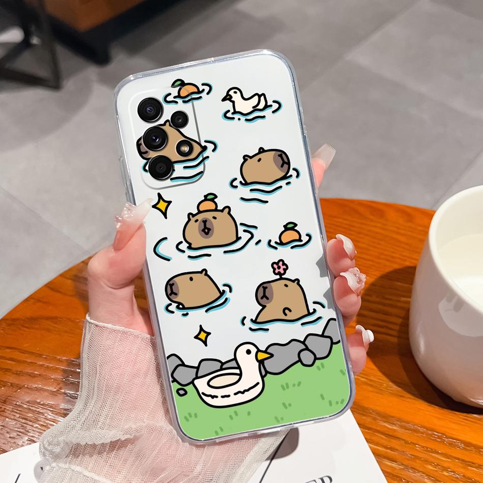 Flower Case For Samsung Galaxy A52 Phone Cover For Samsung A 52 Cases Soft Transparent Silicone Christmas Elk deer Back Covers