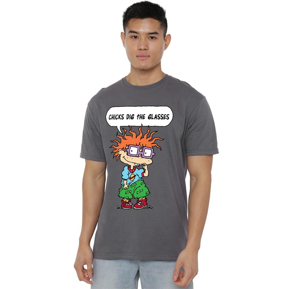 Rugrats Chucky Chicks Dig The Glasses T-Shirt S-4XL Charcoal XL