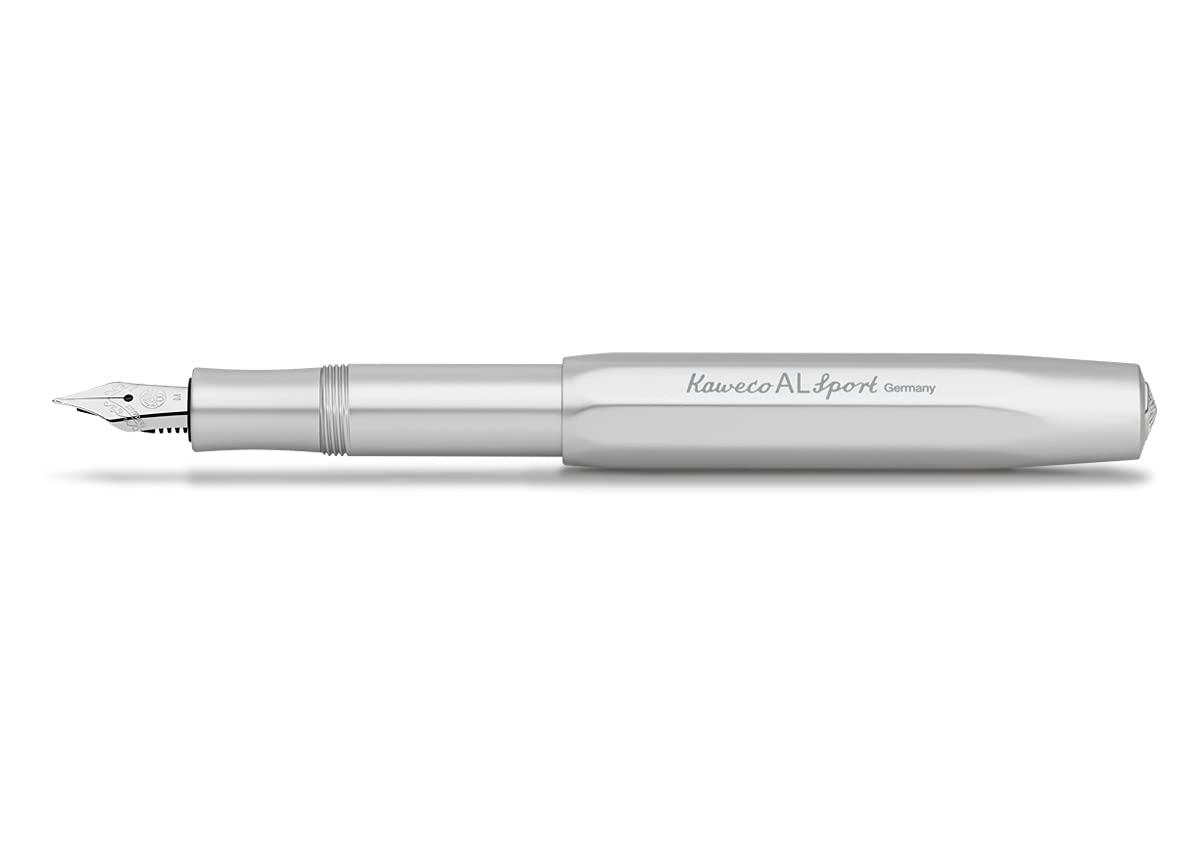 

Kaweco Al Sport Fountain Medium Officially Imported Pen, Nib, Silver, ALFP-SV,