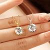 2026 New Minimalist Hip Hop Elegant Fashion Shiny Moissanite V-Neck Collarbone Chain Simple Solitaire Pendant Necklace for Women