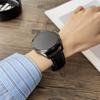For Huawei Watch GT 5 46mm Watch Band 22mm Crazy Horse Texture Round Buckle Leather Wrist Strap
