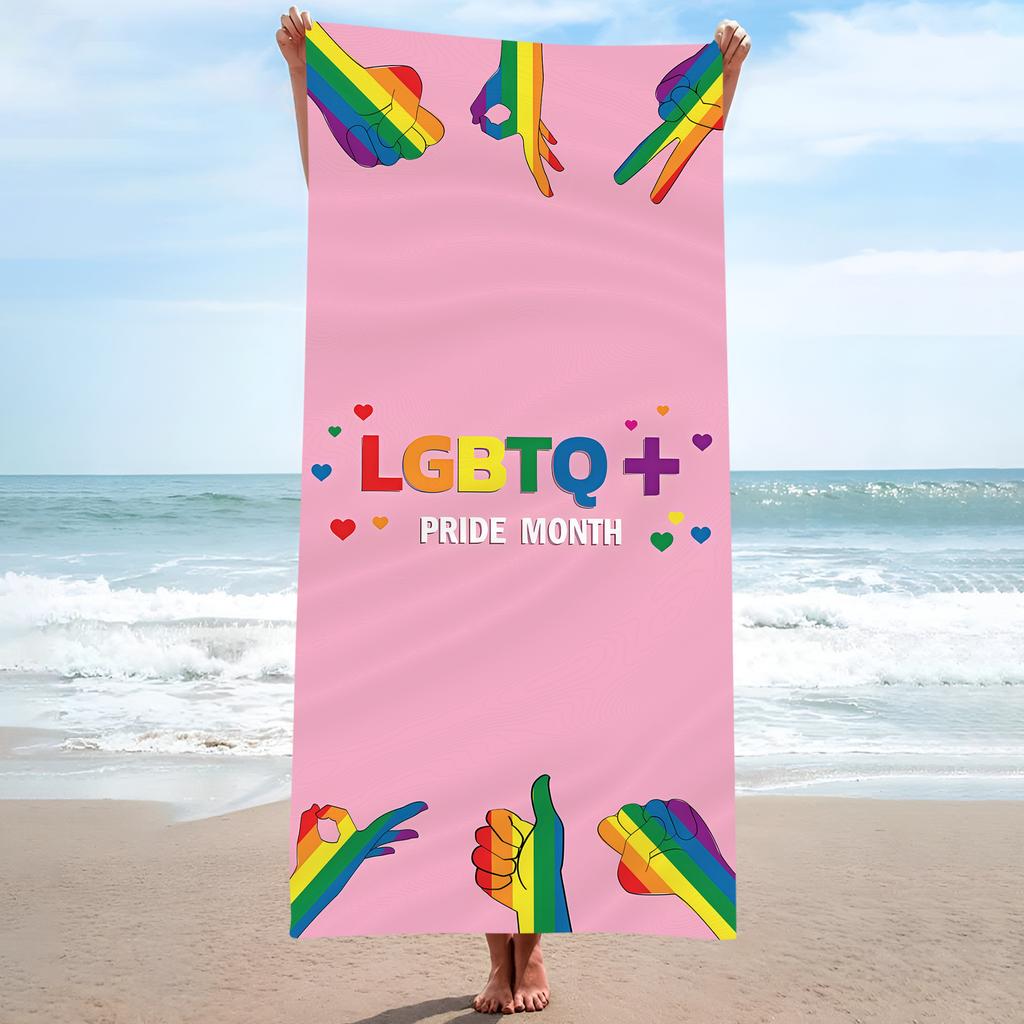 Rainbow Lgbt Printing Beach Towel One Piece Bath Towel 75X150Cm Bathroom Shower Washcloth Home Decor