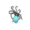 1Pc Colourful Diamonds Gemstones Octopus Brooches, Reiki Healing Crystal Amethyst Agate Opal Gemstone Brooch Pin, Energy Natural Stone Brooch Jewelry
