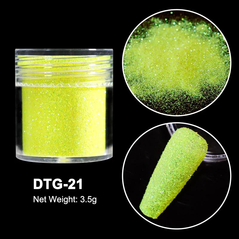 3,5g Paillettes Iridescentes Sucre pour Ongles Coloré Candy Coat Poudre Pigment Pour Manucure Effet Sucre Poussière Brillante Décorations Nail Art
