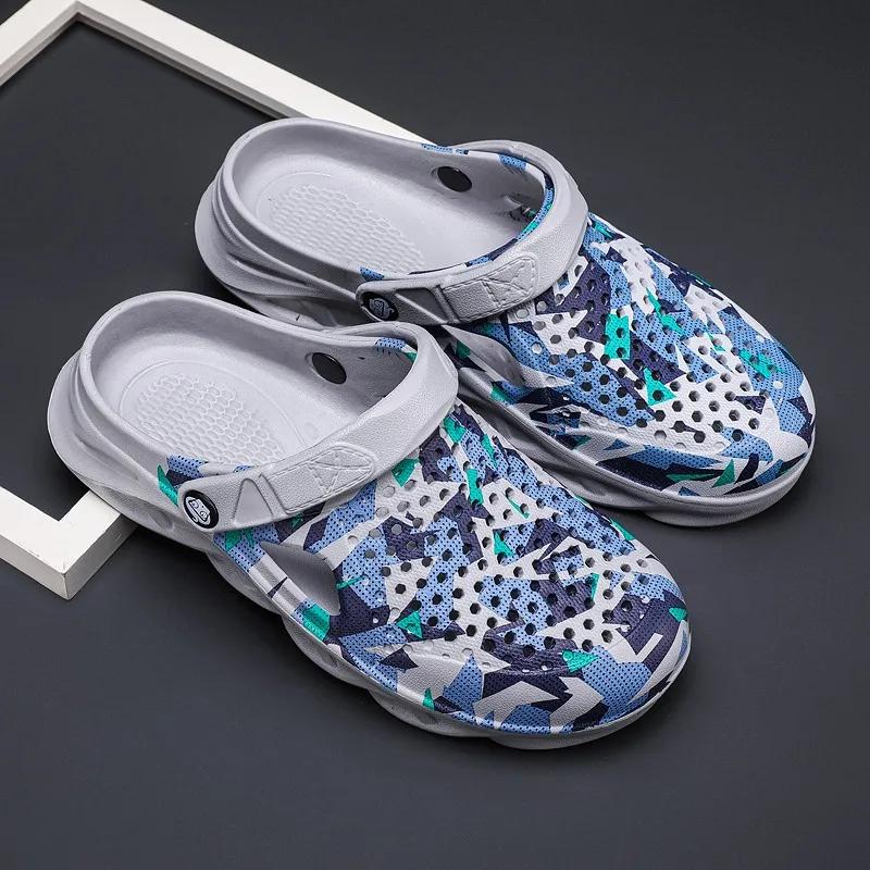 Fashion Light Men's Slippers 2024 Summer Chef Shoes for Men Outdoor Wading Sandals Soft Beach Antiskid Sports Men's Slippers Platform