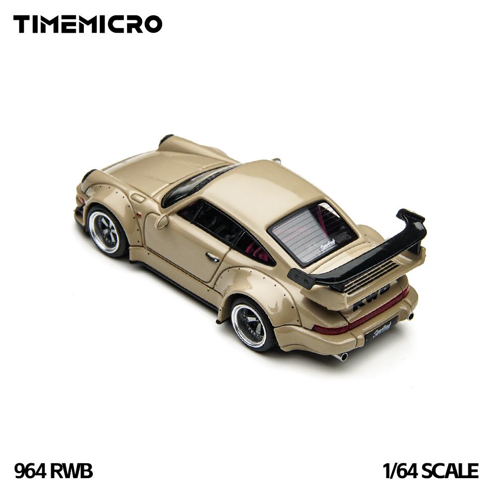 *Pre-order*TimeMicro1:64 Scale New RWB 964 Beige Gift Box Edition Diecast Alloy Car Model Simulation Vehicle For Collection Gift