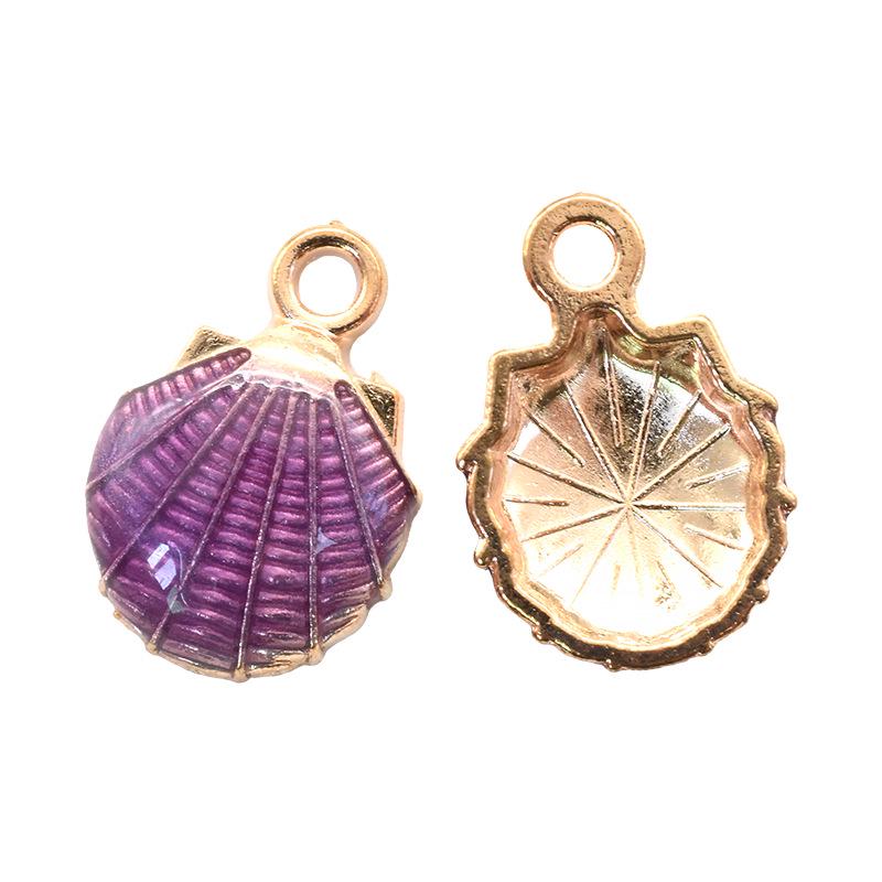 Multicolor Starfish & Seashell Conch Pendant — Marine Life DIY Alloy Jewelry Accessory