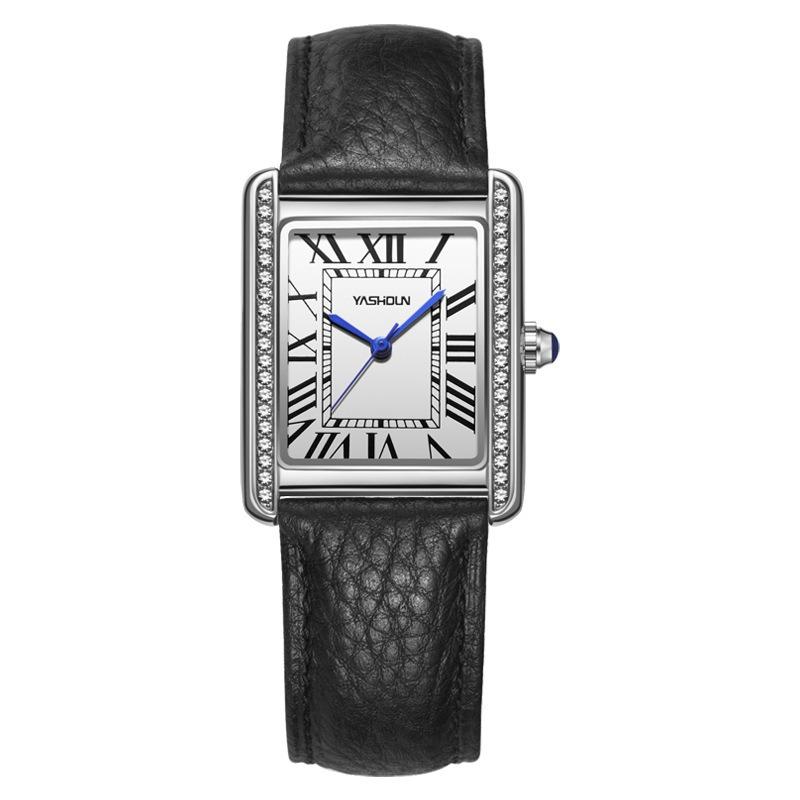 Top Brand Fashion Temperament Women's Watch Simple Diamond Quartz Student Watch