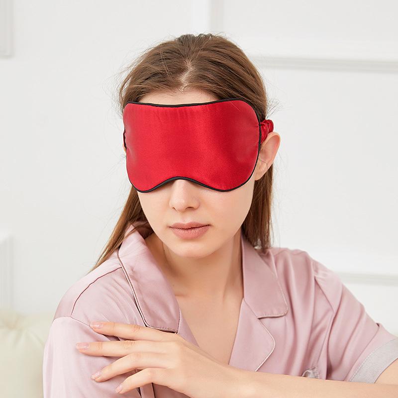 19 Mommy Double-Sided Mulberry Silk Blackout Eye Mask with Printed Logo - Ideal for Sleep, Travel, and Breaks