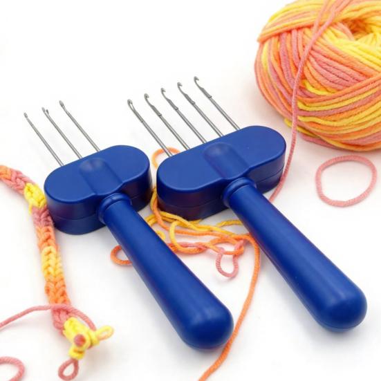 3/4-Latch Hook Cord Knitting Tool DIY Binding-Off Edging Knitting Projects Crochet Tool Yarn Weaving Crocheting Needle Hook