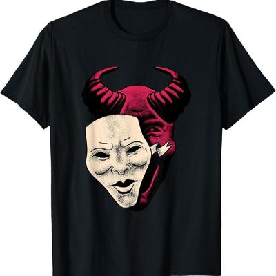 T-shirt Costume d'Halloween Démon Diable Effrayant