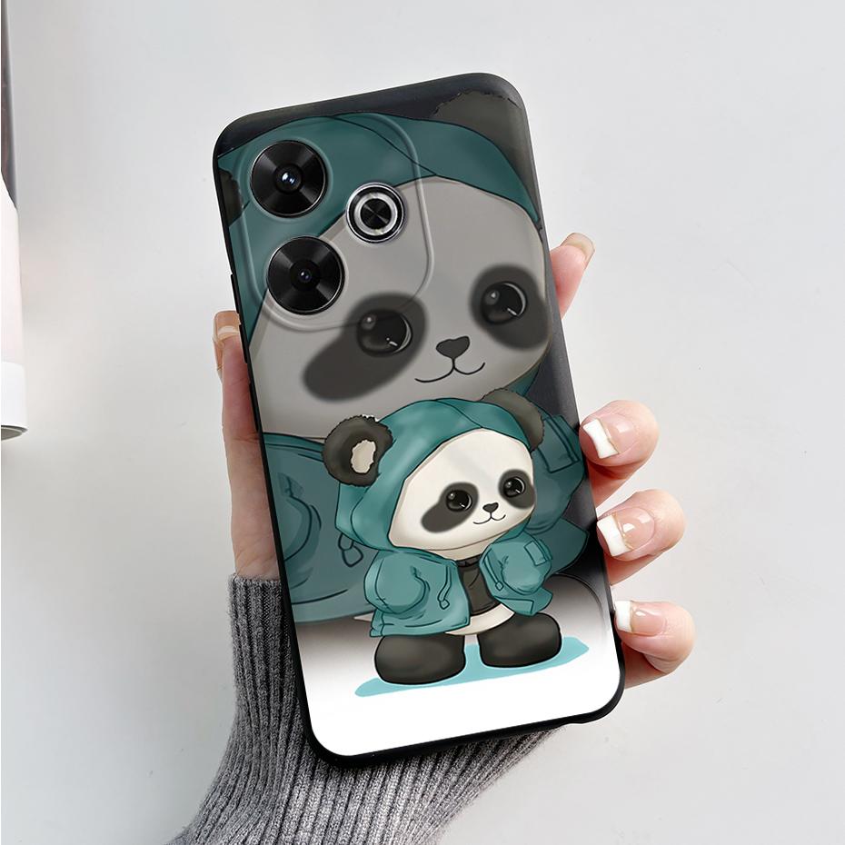 

For Xiaomi Redmi 13 Case Redmi13 Cover Xiaomi Poco M6 4G Case Redmi 13 Cute Rabbit Panda Silicone Soft TPU Shockproof Phone Case Poco M6 4G