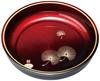Nakanishi Kogei Kishu Lacquerware Sweets Bowl Painted Tamamushi Gold Rim Shell Pine 22-9-8