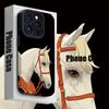 White Dragon Horse Pattern Phone Case Suitable for iPhone 17 16 15 14 13 12 11 Pro/Max/Plus Anti Drop and Shockproof Back Cover