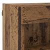 Wall Mounted TV Units with LED Light Strips 6 pcs Reclaimed Wood Effect Particleboard