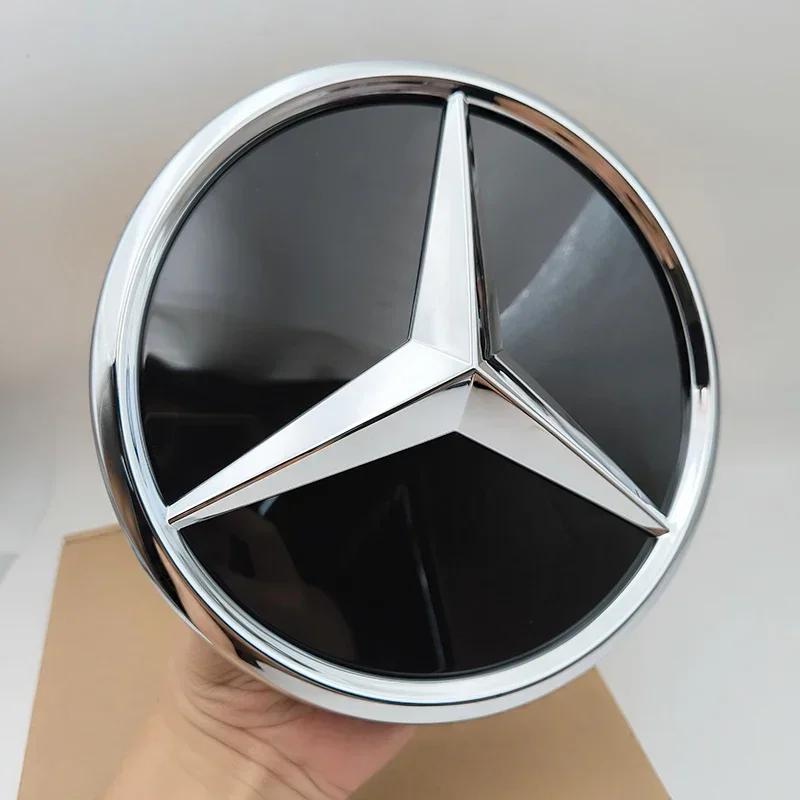 

Car Sticker 185mm Chrome Black Mirror Car Grille Star Emblem Badge Front Grill Logo For Mercedes Benz CLA W117 W118 GLA X156 Acc GLA 2020-22