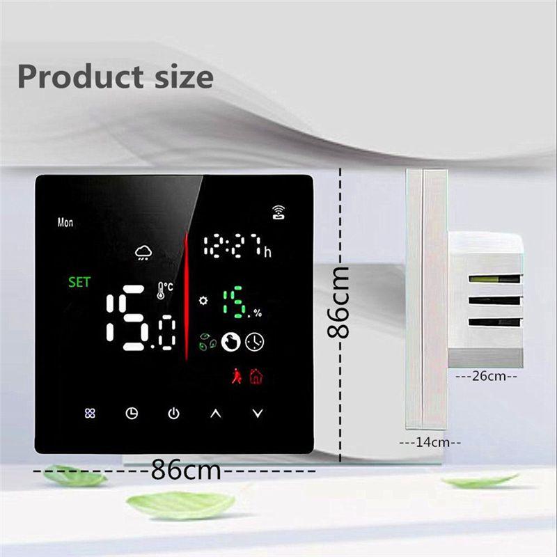 Aug. Embedded Thermostat Without WIFI 16A Electric Heater Smart Timing Touchscreen Control Programmable Thermostat For House B