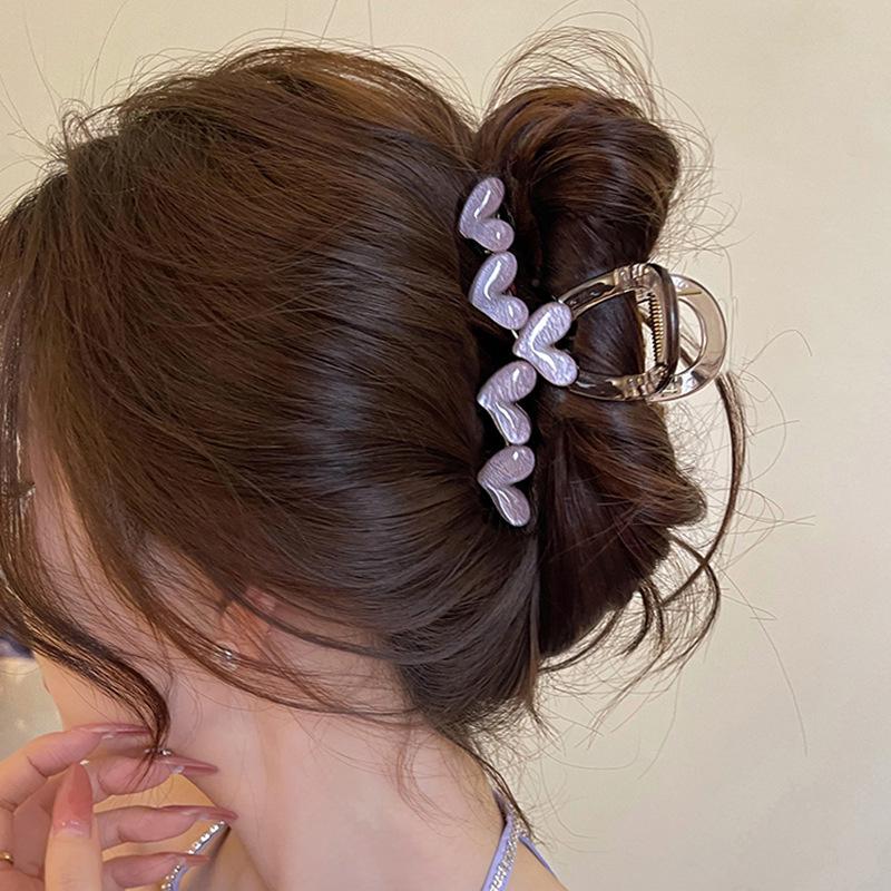 Elegant Large Hair Claw Clip for Thick Hair - High-End Korean Updo Shark Clip