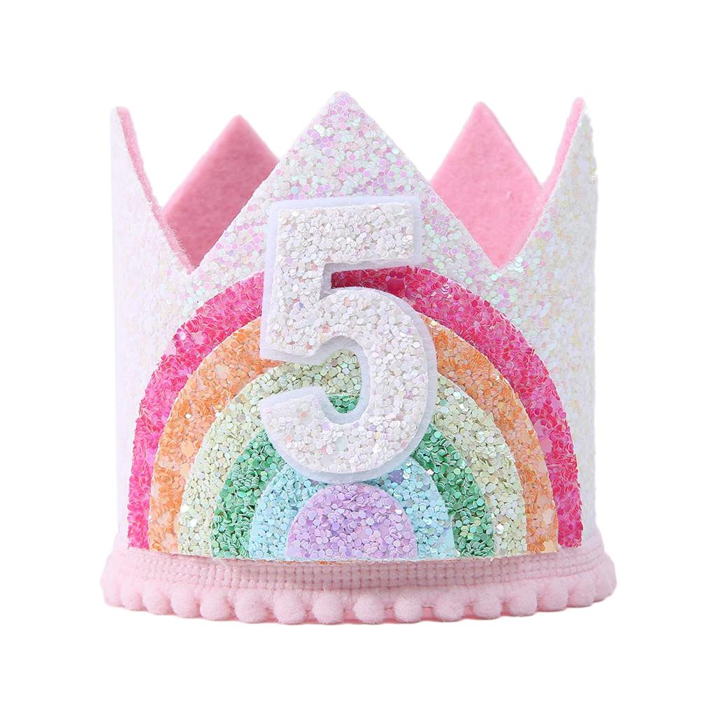 Auffällige Dekoration Filz Thema Geburtstagsparty Krone für Kinder und Erwachsene Geburtstagsparty Deko