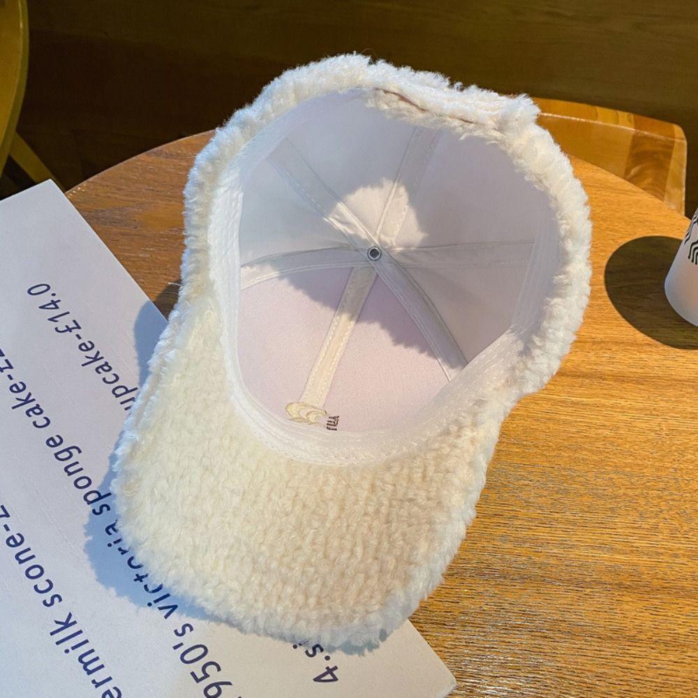 Letters Women's Hats Double R Snapback Caps Fashion Plush Peaked Cap  Winter