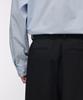 MUSINSA STANDARD Narrow Belt One-Pleat Wide Slacks [Black]