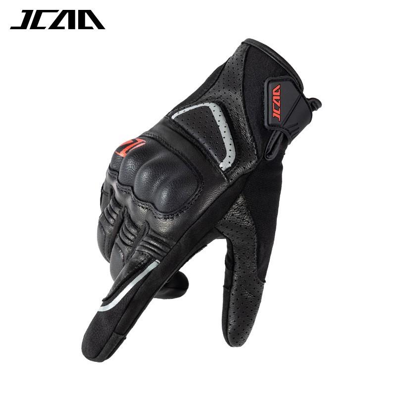 Full Finger Motorcycle Gloves Men Women Genuine Leather Anti-Slip Shock Absorption Breathable Outdoor Riding Gear