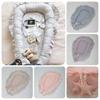 Cozy Cotton Lace Newborn Baby Lounger Portable Crib Bed In Pink Beige Gray Teal