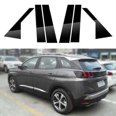 6pcs/set Car Window Door Center Column B C Pillar Post Cover Mirror Effect Trim Fit For Peugeot 3008 P84 2017–2023 Car Sticker