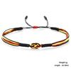 10 Colors Flag Colored Bracelet Unisex Handmade Weaven String Braslet Prayer Meditation Lucky Fabric Braclet Couple Brazalete