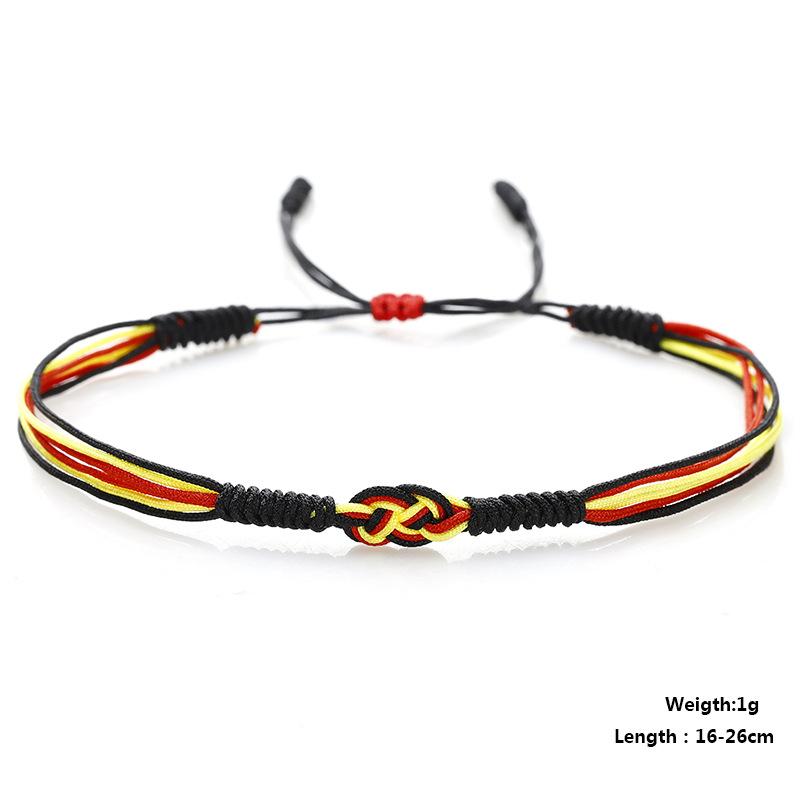 10 Colors Flag Colored Bracelet Unisex Handmade Weaven String Braslet Prayer Meditation Lucky Fabric Braclet Couple Brazalete
