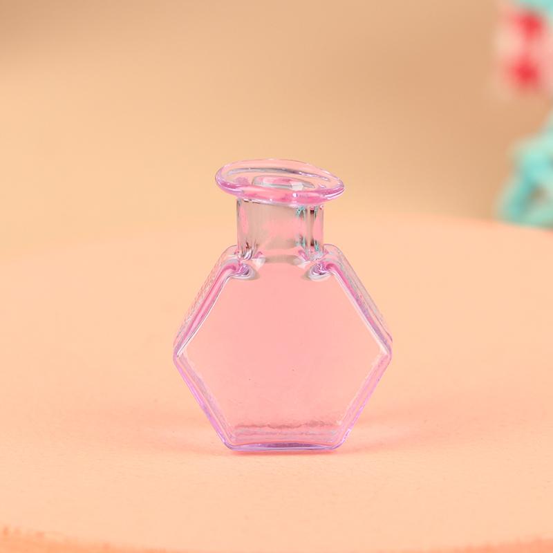 1/12 Scale Miniature Dollhouse Glass Vase Mini Stripe Wishing Glass Bottle Simulation Vase Model for Doll House Accessories Toy