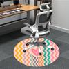 1pc Heart Waves Office Round Area Rug, Indoor Mat Suitable For Office, Under Office Chairs Bedroom Living Room Home Decor, Room Deco