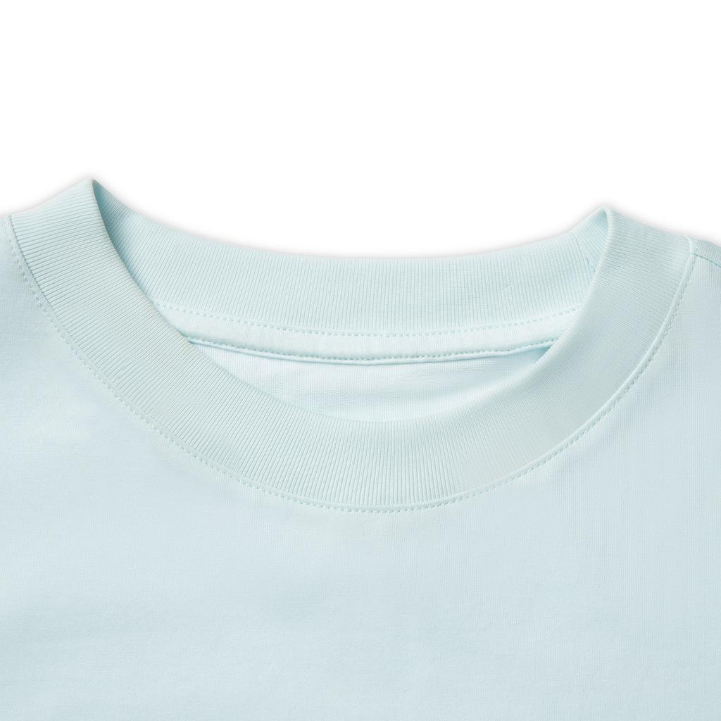 Li Ning Comfortable Versatile Solid Color Simple Short Sleeve Regular T-Shirt Women Tops Light-Sky-Blue AHSV186-5