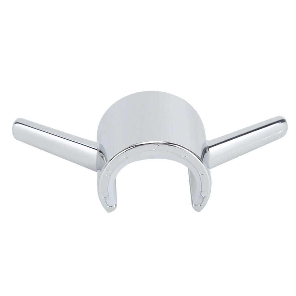 3Pcs ABS Shower Rod Hook Silver Shower Rod Clamp Hook Bathroom Hook Bathroom Kitchen Shower