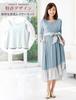 Sweet Mommy Maternity Pajamas Open Front Gown Type Hem Chiffon Room Wear Striped Gray M