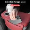 Universal Car Center Console Armrest Cushion with 2 Cup Holder Comfortable Heighten Pads Stable Creative Armrest Cover