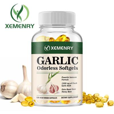 Capsule di Aglio ad Alta Potenza, Estratto di Aglio 1500mg, Supporto Immunitario, Benessere Quotidiano, Adatto agli Adulti