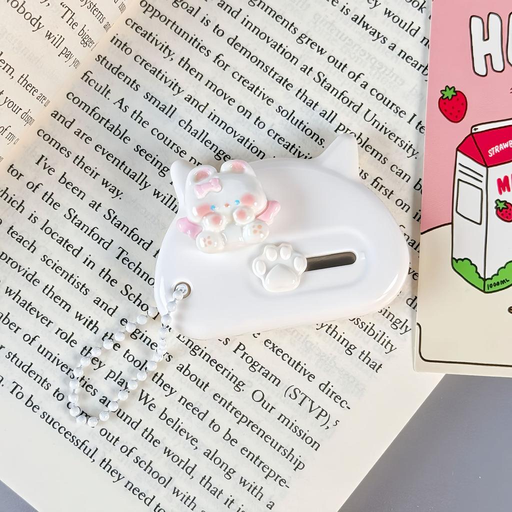 1 Piece Mini Cartoon Utility Knife Beige Coffee Color Bear Cat Paw Rabbit Box Cutter for Student Potable Scrapbook Paper Cutter