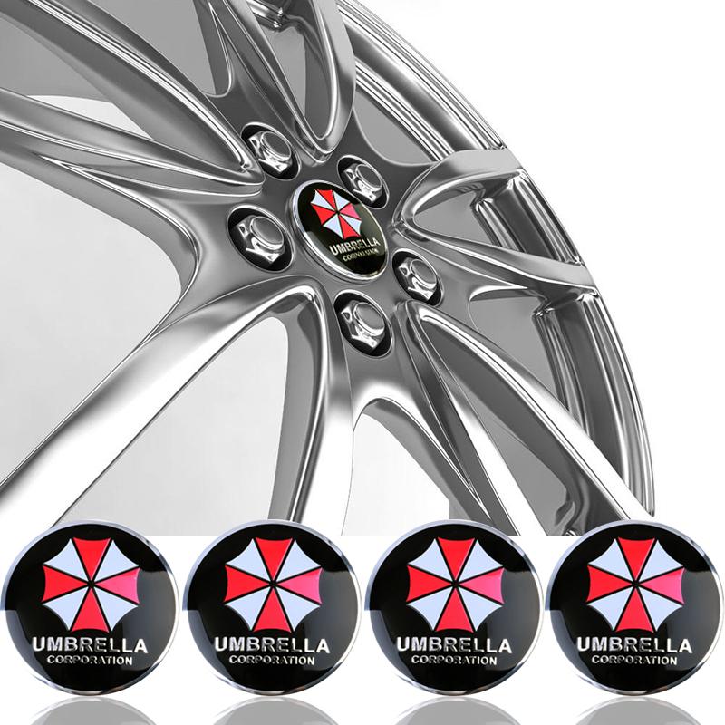 6pcs Metal Resident Evil Umbrella Corporation Car Emblem Badge Decals Sticker