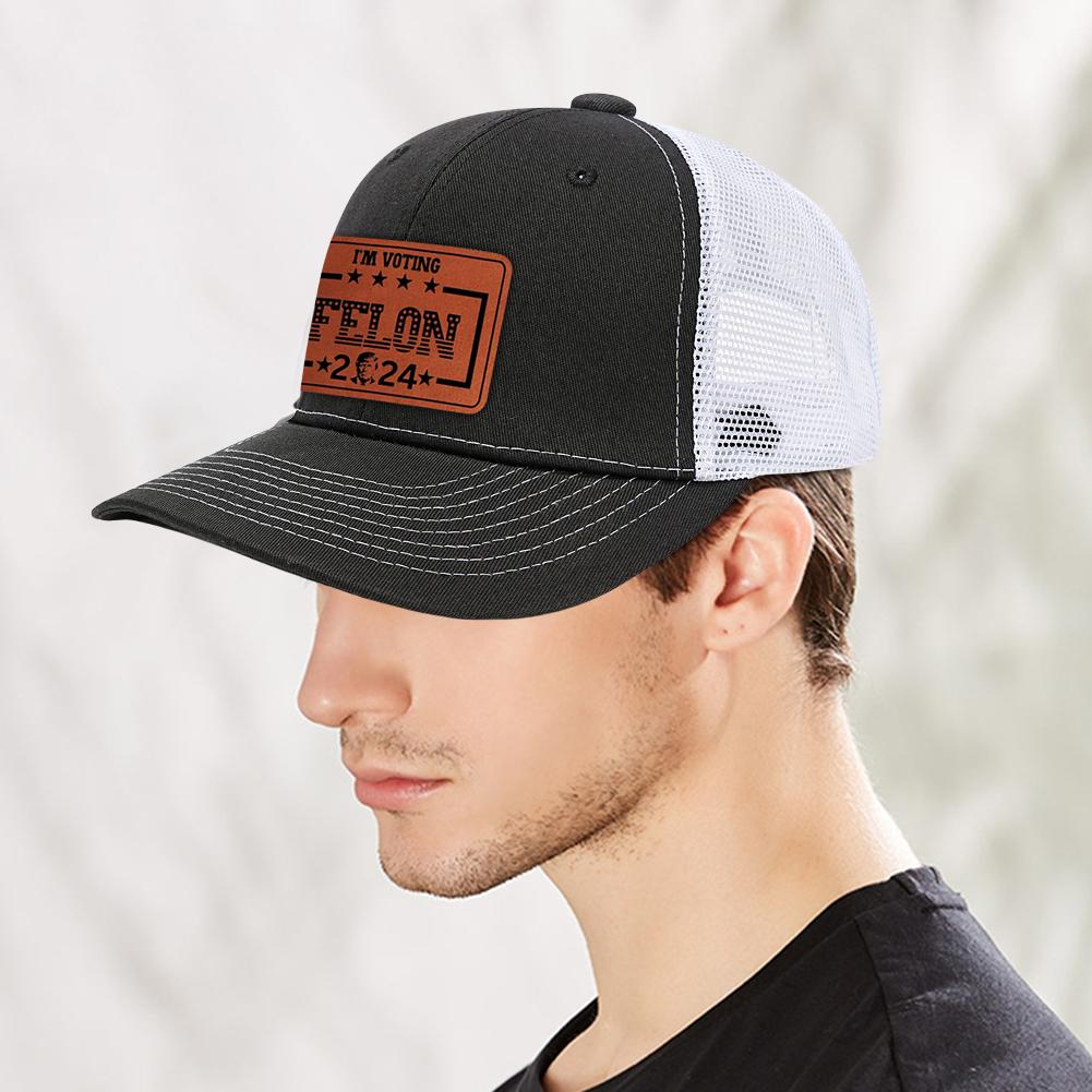 Trump  Baseball Cap Peaked Cap with Snapback Enclosure Political Dad Hat I'm Voting Felon American Patriot Hat for Men Women